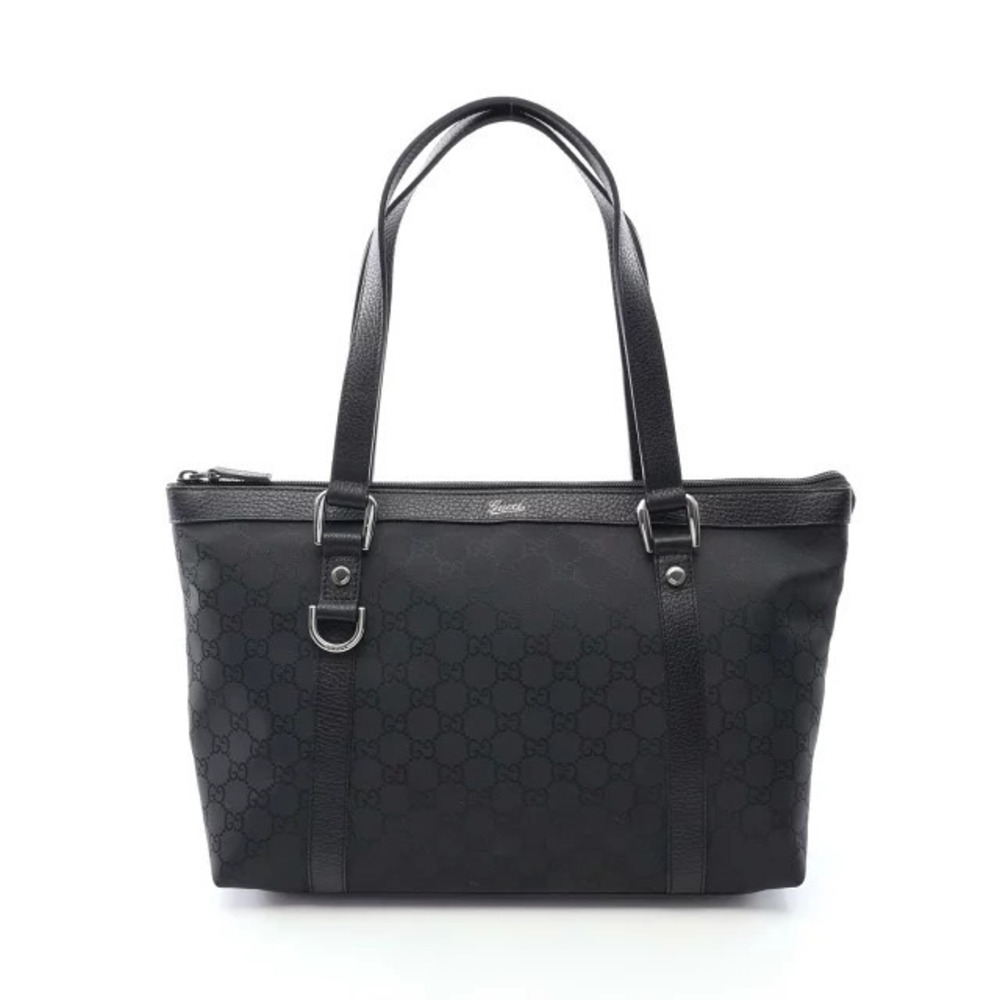 Gucci Abbey GG Tote Bag Leather Black
